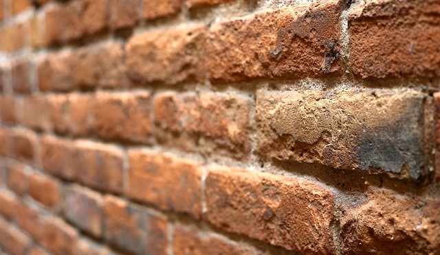 Brick wall degraded
