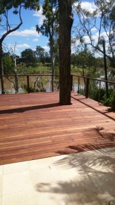 Timber deck above Brisbane River