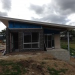 Side view of house being built 2014