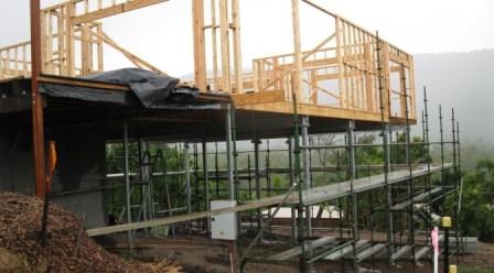 Photo of Airlie Beach house being built.