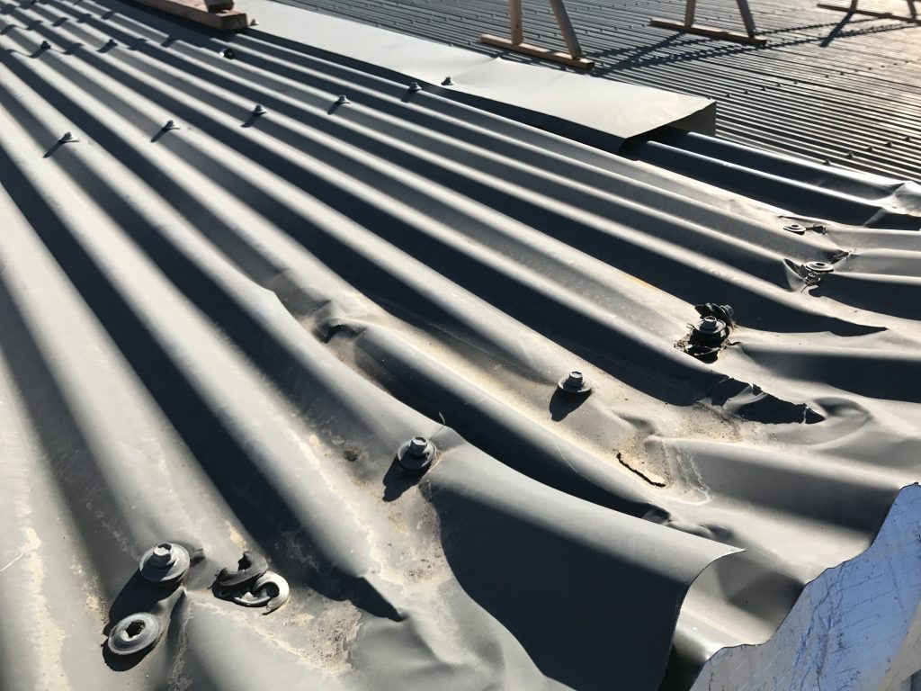Roof sheeting damaged by a cyclone needed a forensic engineering inspection.